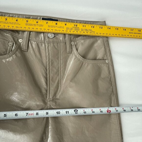 Citizens Of Humanity Isola Cropped Boot‎ Recycled Leather Pants Cashew Patent 24 - Picture 15 of 16